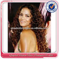 Factory Price Tangle Free Brazilian Virgin Hair Kinky Curl Silk Top Full Lace Wig